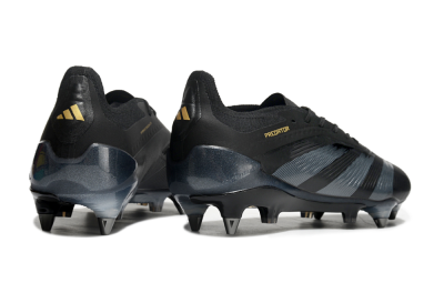 Men's Adidas Predator 24 Elite SG Soft Ground Low-Tops Football Boots - Black/Silver/Gold