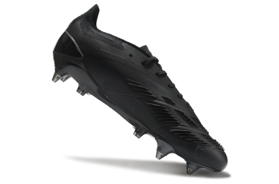Men's Adidas Predator 24 Elite SG Soft Ground Low-Tops Football Boots - Black/Silver/Gold