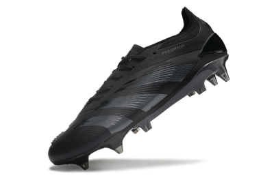 Men's Adidas Predator 24 Elite SG Soft Ground Low-Tops Football Boots - Black/Silver/Gold