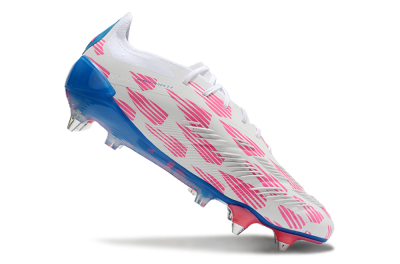 Men's Adidas Predator 24 Elite SG Soft Ground Low-Tops Football Boots - White/Pink/Blue
