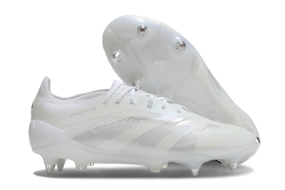 Men's Adidas Predator 24 Elite SG Soft Ground Low-Tops Football Boots - Beige/White/Silver