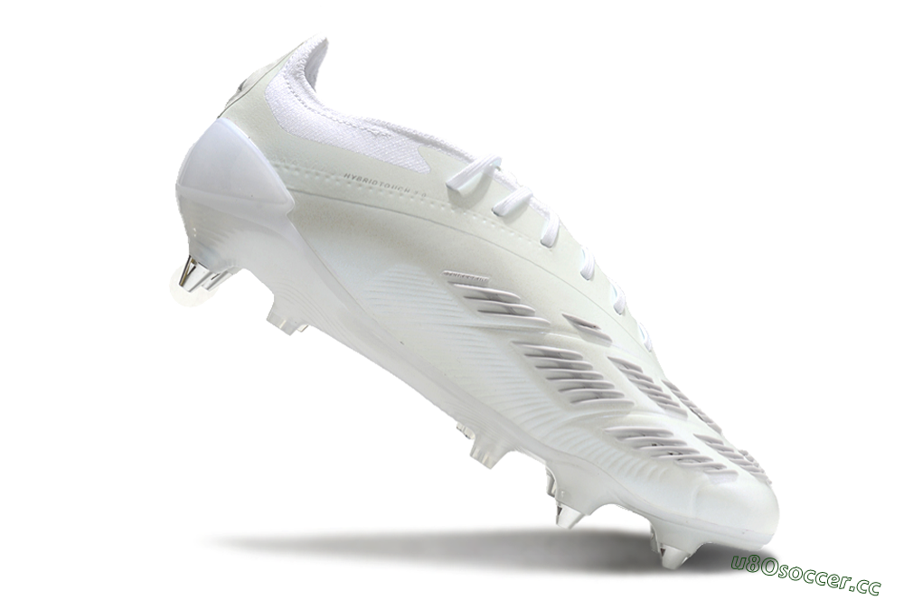 Men's Adidas Predator 24 Elite SG Soft Ground Low-Tops Football Boots - Beige/White/Silver 4