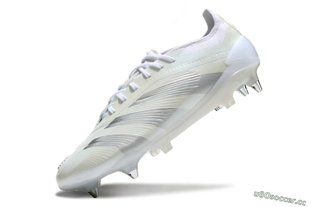 Men's Adidas Predator 24 Elite SG Soft Ground Low-Tops Football Boots - Beige/White/Silver 5