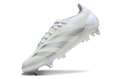 Men's Adidas Predator 24 Elite SG Soft Ground Low-Tops Football Boots - Beige/White/Silver
