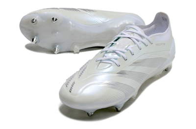 Men's Adidas Predator 24 Elite SG Soft Ground Low-Tops Football Boots - Beige/White/Silver