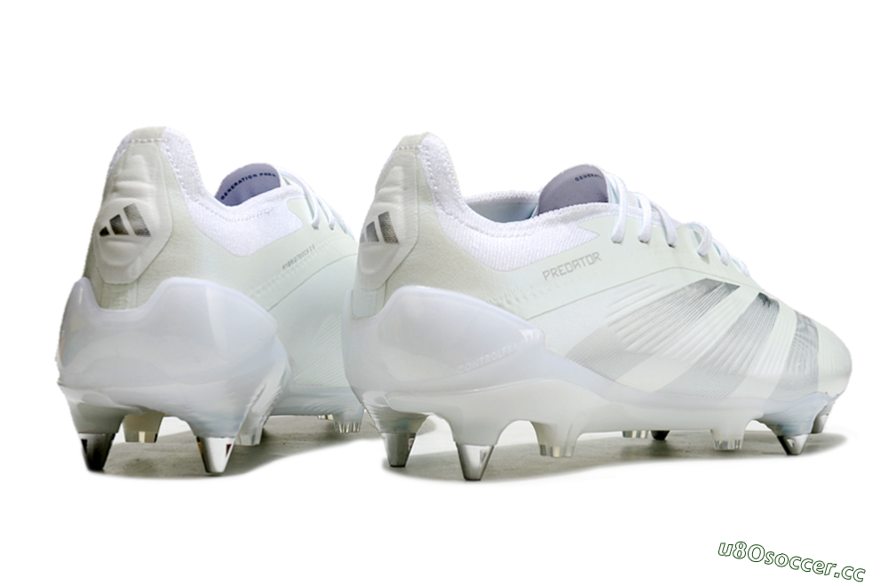 Men's Adidas Predator 24 Elite SG Soft Ground Low-Tops Football Boots - Beige/White/Silver 6