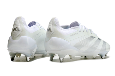 Men's Adidas Predator 24 Elite SG Soft Ground Low-Tops Football Boots - Beige/White/Silver