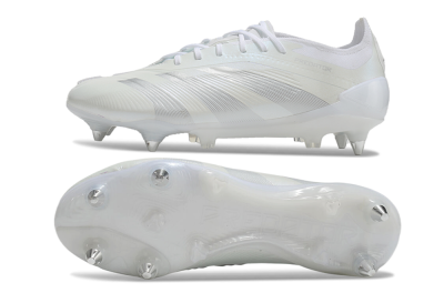 Men's Adidas Predator 24 Elite SG Soft Ground Low-Tops Football Boots - Beige/White/Silver