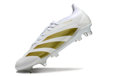 Men's Adidas Predator 24 Elite SG Soft Ground Low-Tops Football Boots - Beige/White/Gold