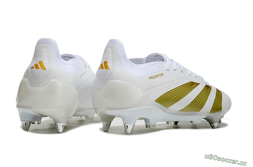 Men's Adidas Predator 24 Elite SG Soft Ground Low-Tops Football Boots - Beige/White/Gold 5