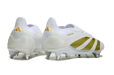 Men's Adidas Predator 24 Elite SG Soft Ground Low-Tops Football Boots - Beige/White/Gold