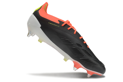 Men's Adidas Predator 24 Elite SG Soft Ground Low-Tops Football Boots - Black/White/Red