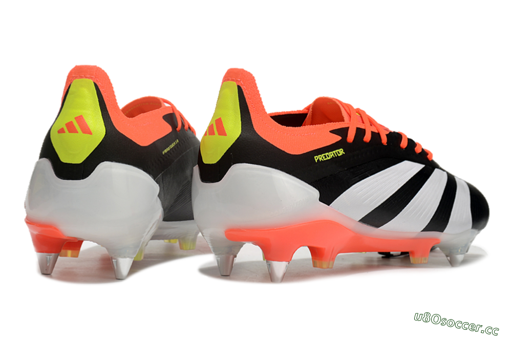 Men's Adidas Predator 24 Elite SG Soft Ground Low-Tops Football Boots - Black/White/Red 6