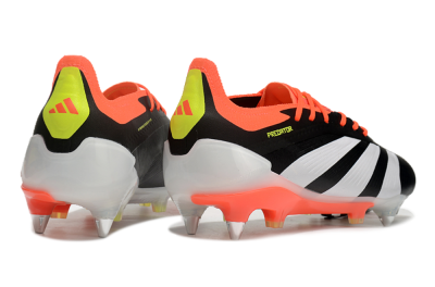 Men's Adidas Predator 24 Elite SG Soft Ground Low-Tops Football Boots - Black/White/Red
