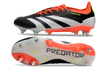 Men's Adidas Predator 24 Elite SG Soft Ground Low-Tops Football Boots - Black/White/Red