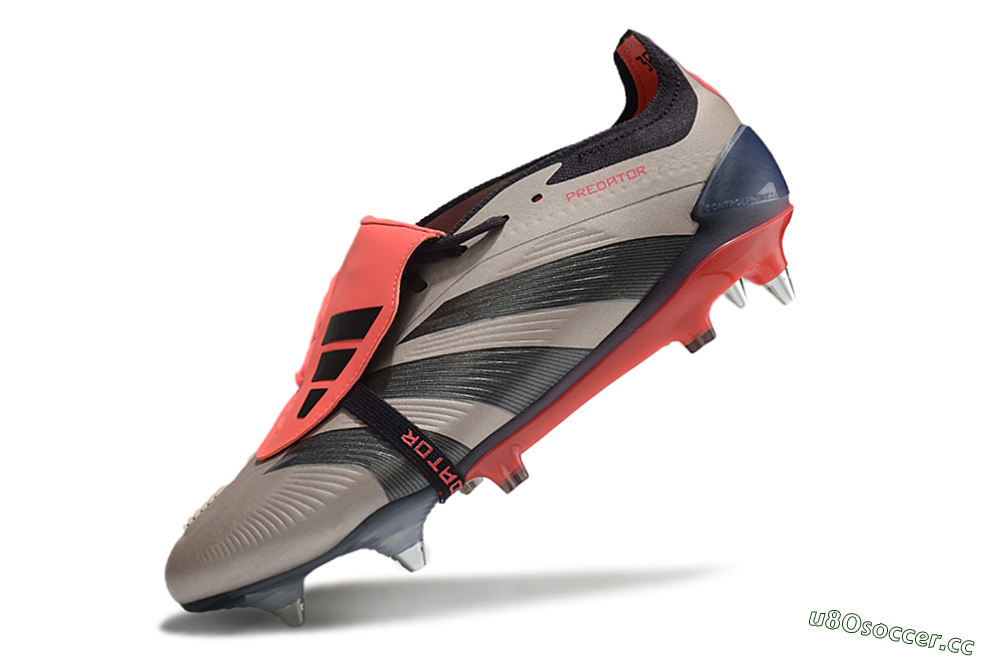 Men's Adidas Predator Elite Foldover Tongue SG Soft Ground Low-Tops Football Boots - Gold/Blue/Red 5