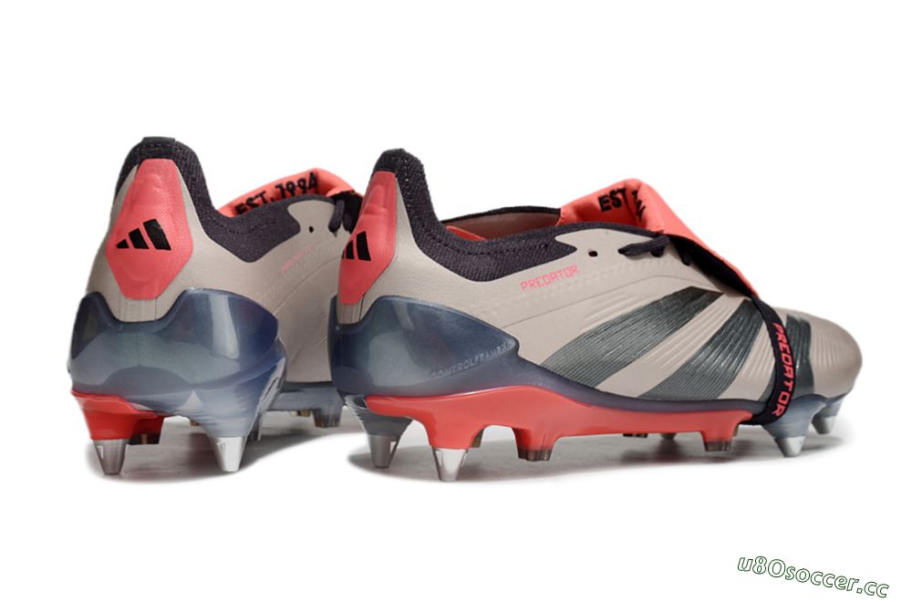 Men's Adidas Predator Elite Foldover Tongue SG Soft Ground Low-Tops Football Boots - Gold/Blue/Red 6