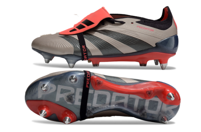 Men's Adidas Predator Elite Foldover Tongue SG Soft Ground Low-Tops Football Boots - Gold/Blue/Red