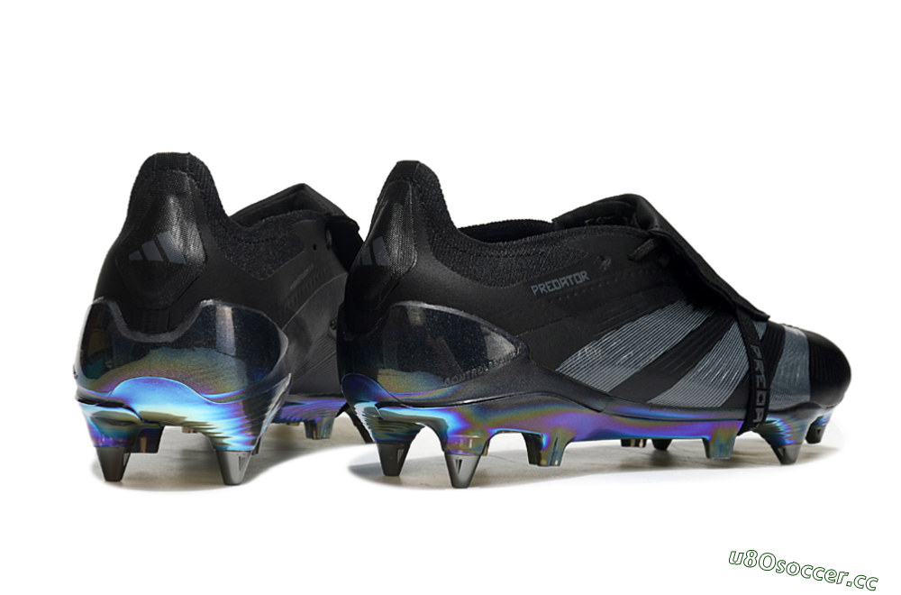 Men's Adidas Predator Elite Foldover Tongue SG Soft Ground Low-Tops Football Boots - Black/Silver/Gold 6