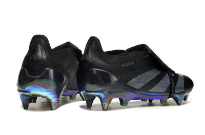 Men's Adidas Predator Elite Foldover Tongue SG Soft Ground Low-Tops Football Boots - Black/Silver/Gold