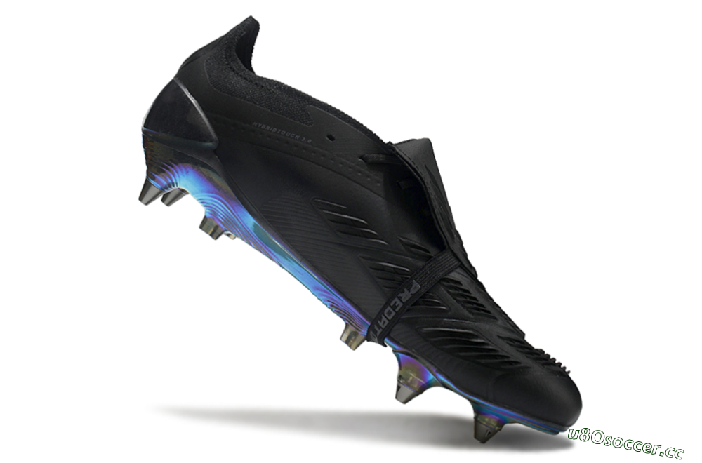 Men's Adidas Predator Elite Foldover Tongue SG Soft Ground Low-Tops Football Boots - Black/Silver/Gold 4
