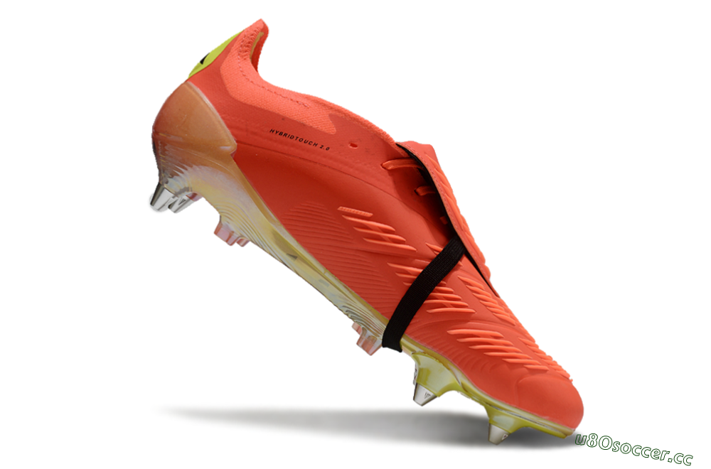 Men's Adidas Predator Elite Foldover Tongue SG Soft Ground Low-Tops Football Boots - Red/Black/Yellow 4