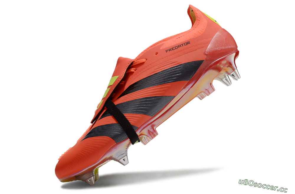 Men's Adidas Predator Elite Foldover Tongue SG Soft Ground Low-Tops Football Boots - Red/Black/Yellow 5