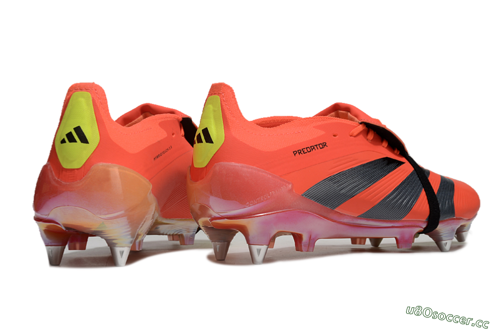Men's Adidas Predator Elite Foldover Tongue SG Soft Ground Low-Tops Football Boots - Red/Black/Yellow 6
