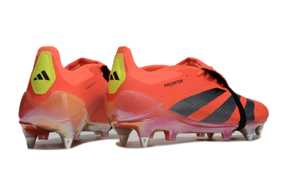 Men's Adidas Predator Elite Foldover Tongue SG Soft Ground Low-Tops Football Boots - Red/Black/Yellow