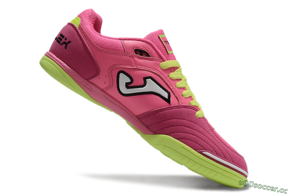 Men's Joma Top Flex IC Indoor & Futsal Low-Tops Football Shoes - Pink/White/Yellow 4
