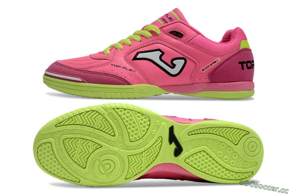 Men's Joma Top Flex IC Indoor & Futsal Low-Tops Football Shoes - Pink/White/Yellow 1