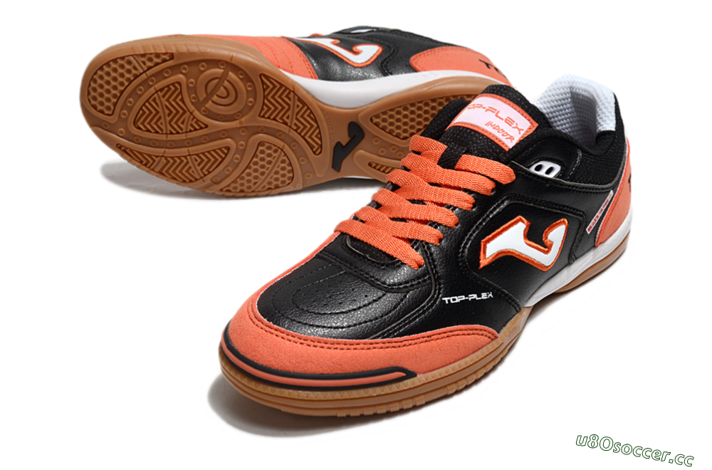 Men's Joma Top Flex IC Indoor & Futsal Low-Tops Football Shoes - Black/White/Red 3