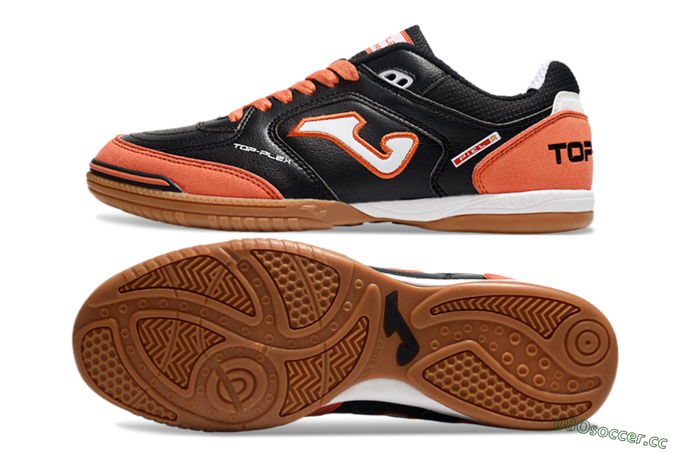Men's Joma Top Flex IC Indoor & Futsal Low-Tops Football Shoes - Black/White/Red 1
