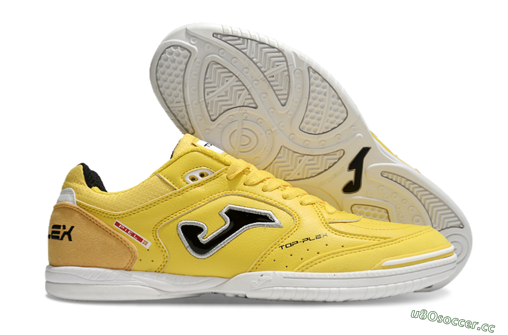 Men's Joma Top Flex IC Indoor & Futsal Low-Tops Football Shoes - Yellow/Black/Silver 2
