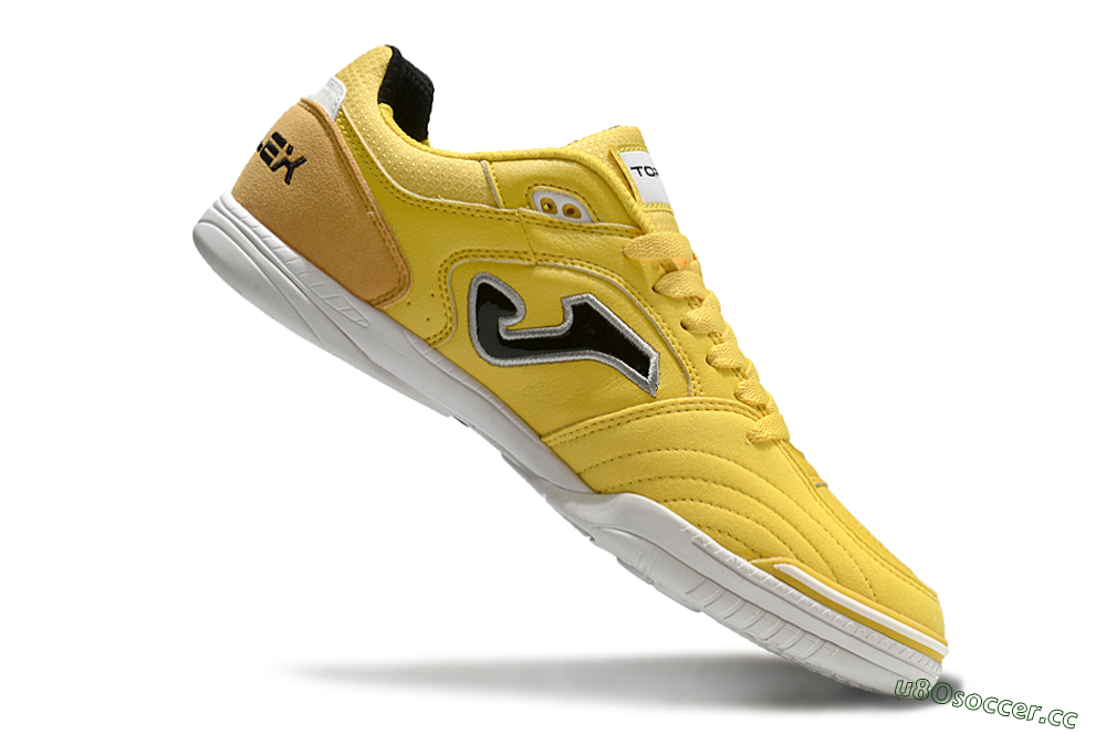 Men's Joma Top Flex IC Indoor & Futsal Low-Tops Football Shoes - Yellow/Black/Silver 4