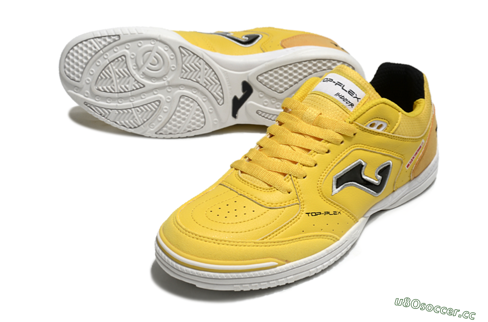 Men's Joma Top Flex IC Indoor & Futsal Low-Tops Football Shoes - Yellow/Black/Silver 3