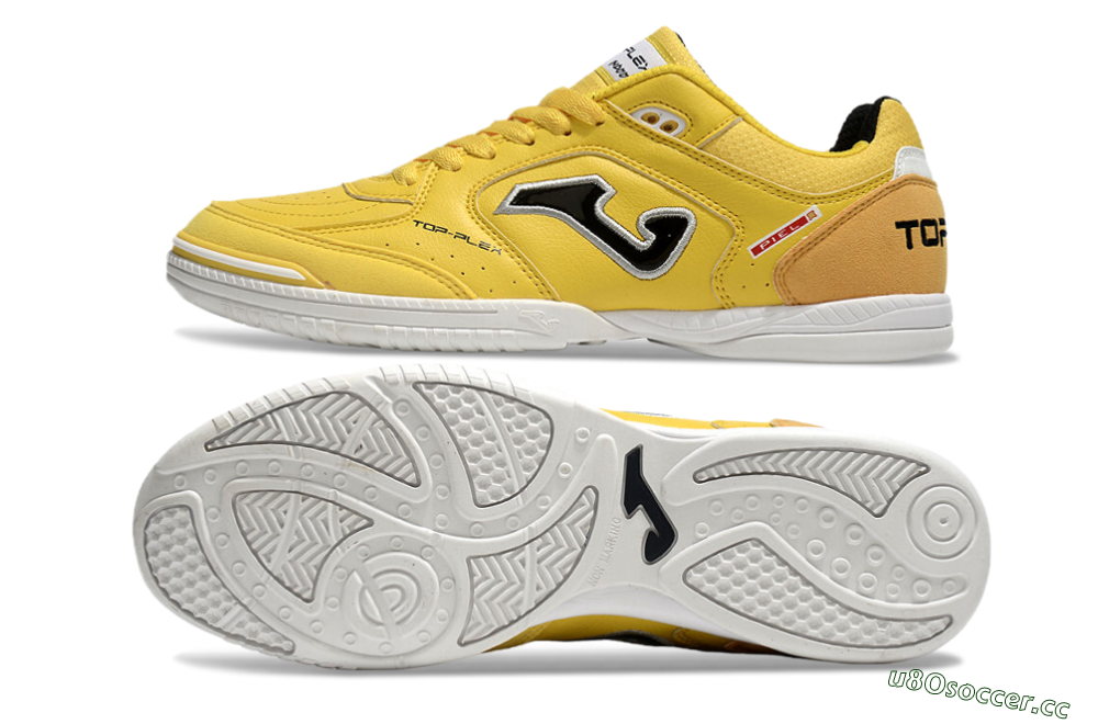 Men's Joma Top Flex IC Indoor & Futsal Low-Tops Football Shoes - Yellow/Black/Silver 1