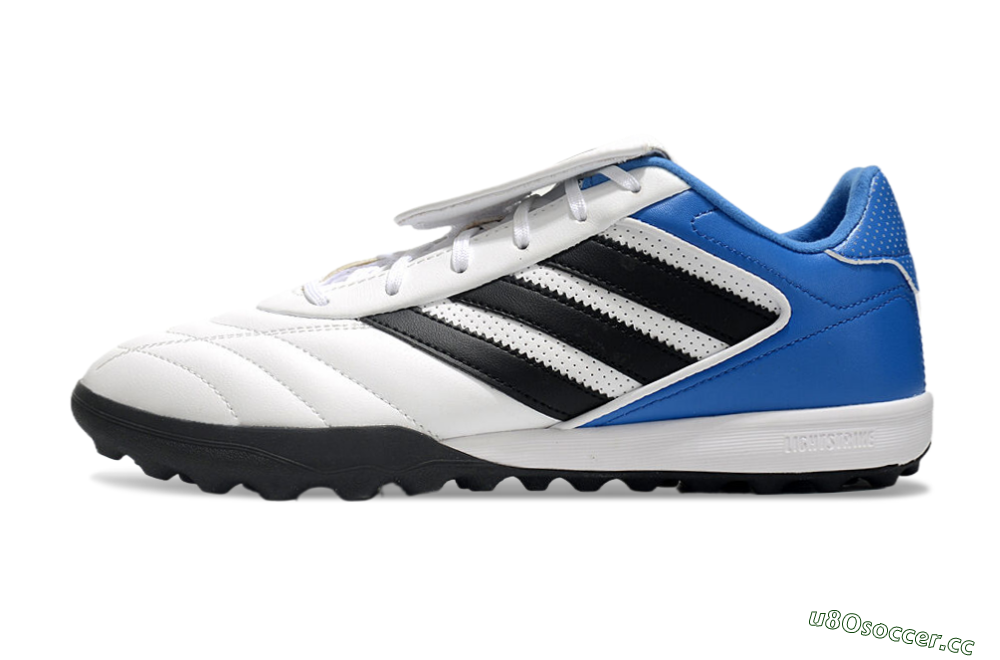 Men's Adidas Copa Gloro 2 TF Artificial Turf Low-Tops Football Shoes - White/Black/Blue 0