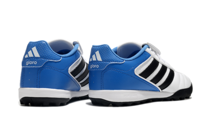 Men's Adidas Copa Gloro 2 TF Artificial Turf Low-Tops Football Shoes - White/Black/Blue