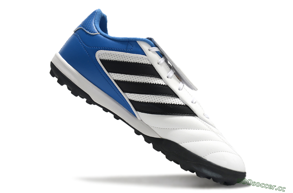 Men's Adidas Copa Gloro 2 TF Artificial Turf Low-Tops Football Shoes - White/Black/Blue 4