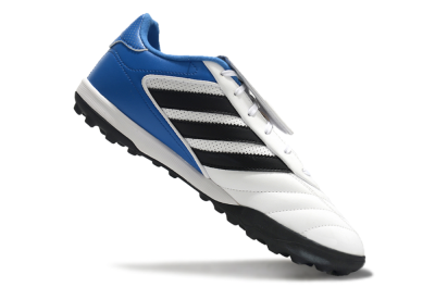 Men's Adidas Copa Gloro 2 TF Artificial Turf Low-Tops Football Shoes - White/Black/Blue