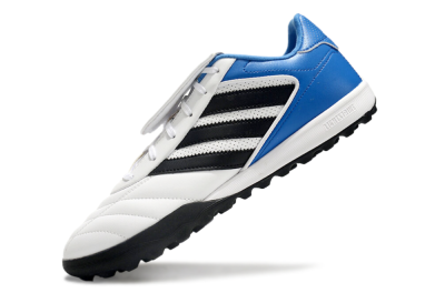 Men's Adidas Copa Gloro 2 TF Artificial Turf Low-Tops Football Shoes - White/Black/Blue