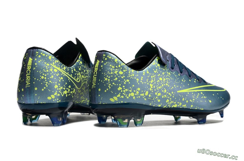 Men's Nike Mercurial Vapor 10 FG Firm Ground Low-Tops Football Boots - Jade/Yellow/Black 6