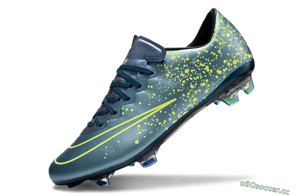 Men's Nike Mercurial Vapor 10 FG Firm Ground Low-Tops Football Boots - Jade/Yellow/Black 5