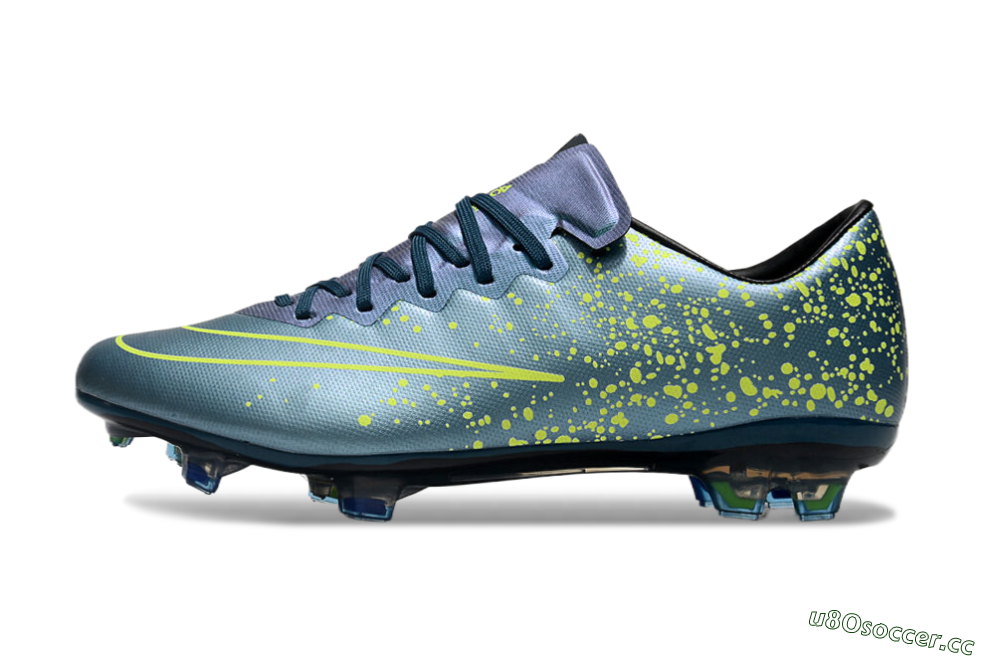 Men's Nike Mercurial Vapor 10 FG Firm Ground Low-Tops Football Boots - Jade/Yellow/Black 0