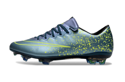 Men's Nike Mercurial Vapor 10 FG Firm Ground Low-Tops Football Boots - Jade/Yellow/Black