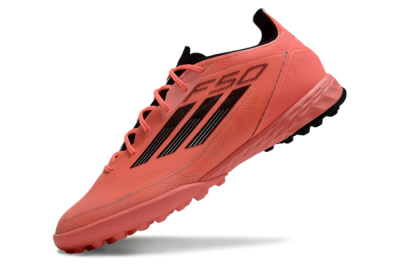 Men's Adidas F50 Pro TF Artificial Turf Low-Tops Football Shoes - Red/Black