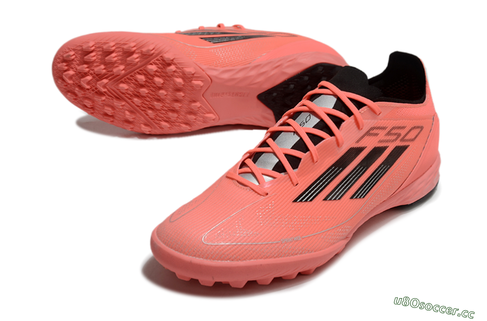 Men's Adidas F50 Pro TF Artificial Turf Low-Tops Football Shoes - Red/Black 3
