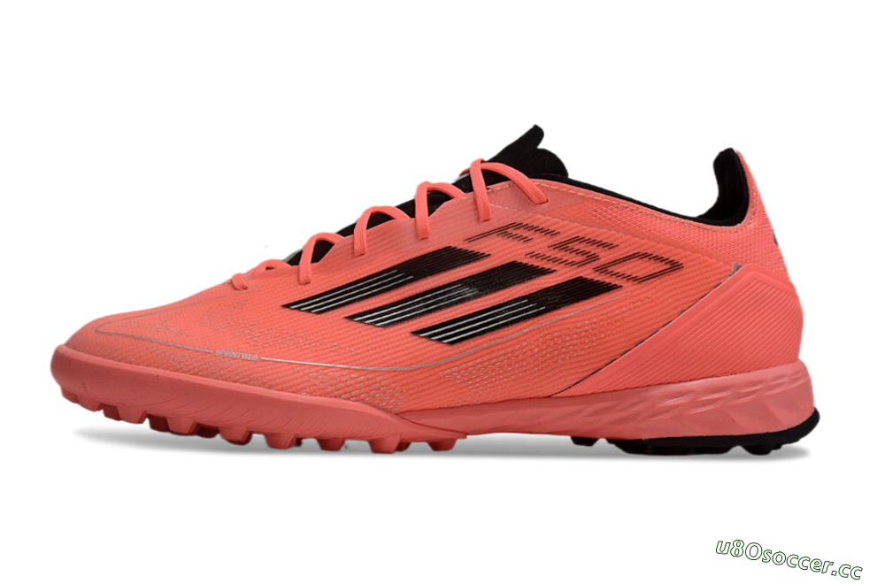 Men's Adidas F50 Pro TF Artificial Turf Low-Tops Football Shoes - Red/Black 0