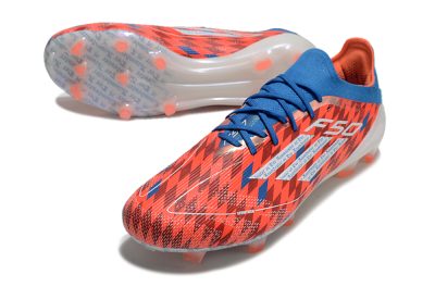 Men's Adidas F50 Elite FG Firm Ground Low-Tops Football Boots - Red/White/Blue